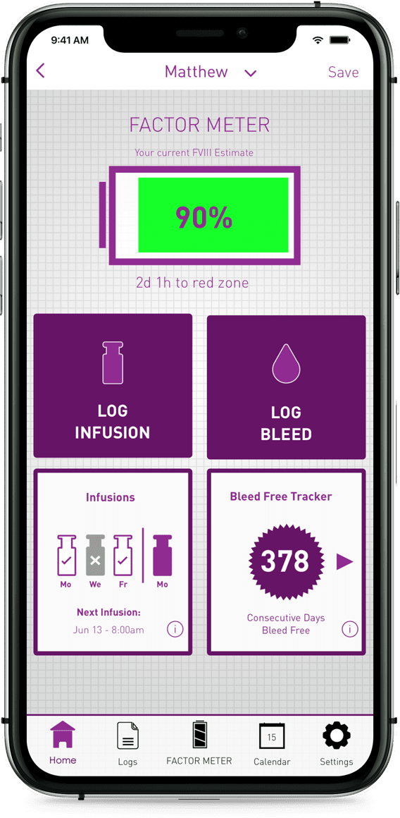 Mobile myPKFiT® app with home screen.
